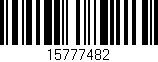 Código de barras (EAN, GTIN, SKU, ISBN): '15777482'