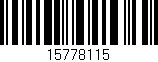 Código de barras (EAN, GTIN, SKU, ISBN): '15778115'