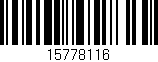 Código de barras (EAN, GTIN, SKU, ISBN): '15778116'
