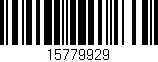Código de barras (EAN, GTIN, SKU, ISBN): '15779929'
