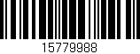 Código de barras (EAN, GTIN, SKU, ISBN): '15779988'