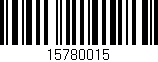 Código de barras (EAN, GTIN, SKU, ISBN): '15780015'