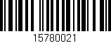 Código de barras (EAN, GTIN, SKU, ISBN): '15780021'