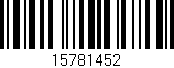 Código de barras (EAN, GTIN, SKU, ISBN): '15781452'