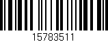 Código de barras (EAN, GTIN, SKU, ISBN): '15783511'