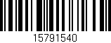 Código de barras (EAN, GTIN, SKU, ISBN): '15791540'