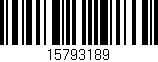 Código de barras (EAN, GTIN, SKU, ISBN): '15793189'