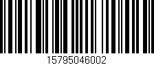 Código de barras (EAN, GTIN, SKU, ISBN): '15795046002'