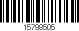 Código de barras (EAN, GTIN, SKU, ISBN): '15798505'