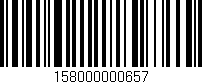 Código de barras (EAN, GTIN, SKU, ISBN): '158000000657'