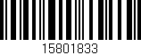 Código de barras (EAN, GTIN, SKU, ISBN): '15801833'