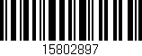 Código de barras (EAN, GTIN, SKU, ISBN): '15802897'