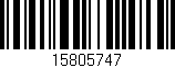 Código de barras (EAN, GTIN, SKU, ISBN): '15805747'