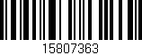 Código de barras (EAN, GTIN, SKU, ISBN): '15807363'
