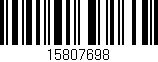 Código de barras (EAN, GTIN, SKU, ISBN): '15807698'