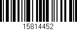 Código de barras (EAN, GTIN, SKU, ISBN): '15814452'