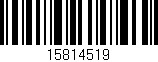 Código de barras (EAN, GTIN, SKU, ISBN): '15814519'