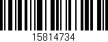 Código de barras (EAN, GTIN, SKU, ISBN): '15814734'