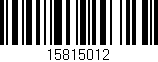 Código de barras (EAN, GTIN, SKU, ISBN): '15815012'