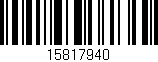 Código de barras (EAN, GTIN, SKU, ISBN): '15817940'