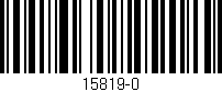 Código de barras (EAN, GTIN, SKU, ISBN): '15819-0'