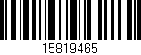 Código de barras (EAN, GTIN, SKU, ISBN): '15819465'