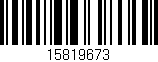 Código de barras (EAN, GTIN, SKU, ISBN): '15819673'