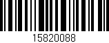 Código de barras (EAN, GTIN, SKU, ISBN): '15820088'