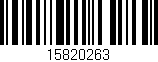 Código de barras (EAN, GTIN, SKU, ISBN): '15820263'
