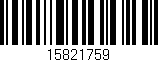 Código de barras (EAN, GTIN, SKU, ISBN): '15821759'