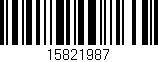 Código de barras (EAN, GTIN, SKU, ISBN): '15821987'