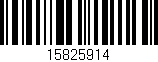Código de barras (EAN, GTIN, SKU, ISBN): '15825914'