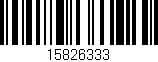 Código de barras (EAN, GTIN, SKU, ISBN): '15826333'