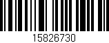 Código de barras (EAN, GTIN, SKU, ISBN): '15826730'