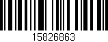 Código de barras (EAN, GTIN, SKU, ISBN): '15826863'