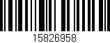 Código de barras (EAN, GTIN, SKU, ISBN): '15826958'
