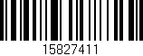Código de barras (EAN, GTIN, SKU, ISBN): '15827411'