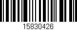 Código de barras (EAN, GTIN, SKU, ISBN): '15830426'