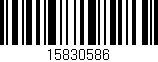 Código de barras (EAN, GTIN, SKU, ISBN): '15830586'