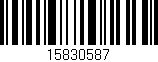 Código de barras (EAN, GTIN, SKU, ISBN): '15830587'