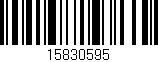 Código de barras (EAN, GTIN, SKU, ISBN): '15830595'