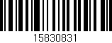 Código de barras (EAN, GTIN, SKU, ISBN): '15830831'