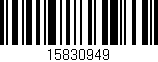 Código de barras (EAN, GTIN, SKU, ISBN): '15830949'