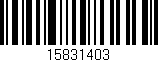 Código de barras (EAN, GTIN, SKU, ISBN): '15831403'