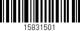 Código de barras (EAN, GTIN, SKU, ISBN): '15831501'