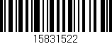 Código de barras (EAN, GTIN, SKU, ISBN): '15831522'