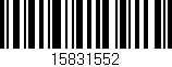 Código de barras (EAN, GTIN, SKU, ISBN): '15831552'