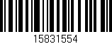 Código de barras (EAN, GTIN, SKU, ISBN): '15831554'