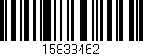 Código de barras (EAN, GTIN, SKU, ISBN): '15833462'