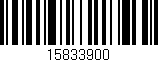 Código de barras (EAN, GTIN, SKU, ISBN): '15833900'